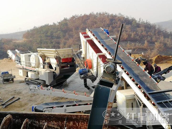 履帶液壓石頭破碎機生產現場 履帶液壓石頭破碎機生產現場